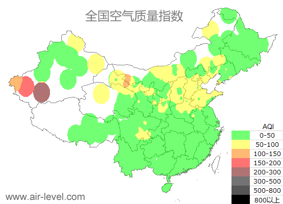 空气质量实时地图 2025-09-25 23:00