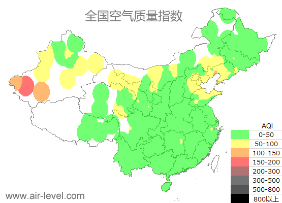 空气质量实时地图 2025-09-27 00:00
