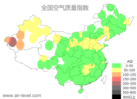 空气质量实时地图 2025-09-29 00:00