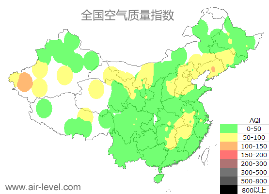空气质量实时地图 2025-10-15 12:00