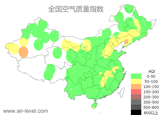 空气质量实时地图 2025-10-15 15:00
