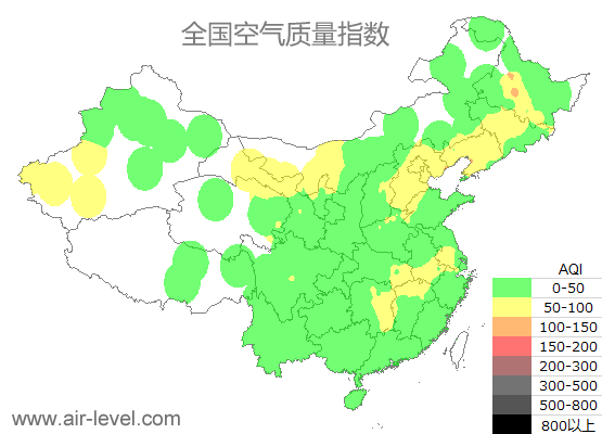 空气质量实时地图 2025-10-15 18:00
