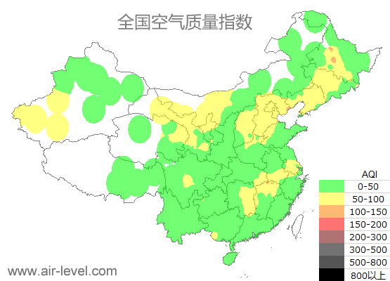空气质量实时地图 2025-10-15 19:00