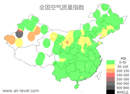 空气质量实时地图 2025-10-16 17:00