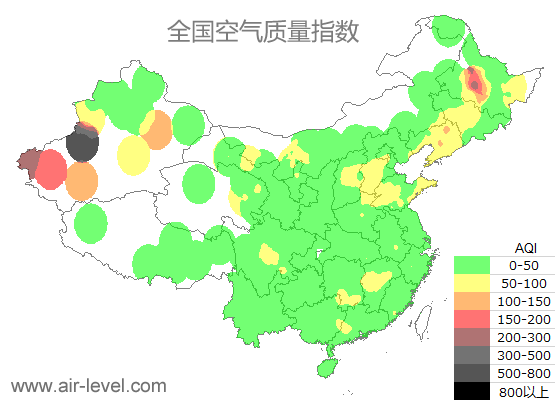 空气质量实时地图 2025-10-17 00:00
