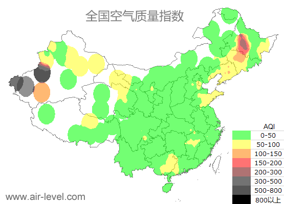 空气质量实时地图 2025-10-17 10:00