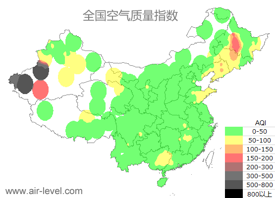 空气质量实时地图 2025-10-17 11:00