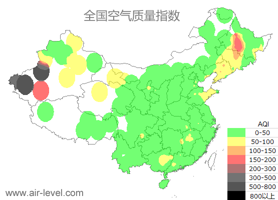 空气质量实时地图 2025-10-17 12:00