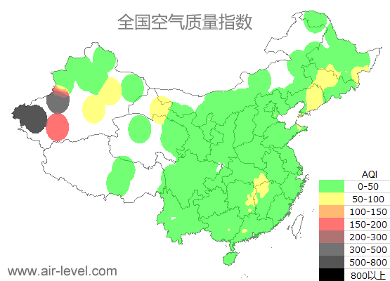 空气质量实时地图 2025-10-17 16:00