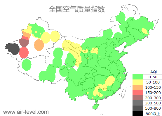 空气质量实时地图 2025-10-18 00:00