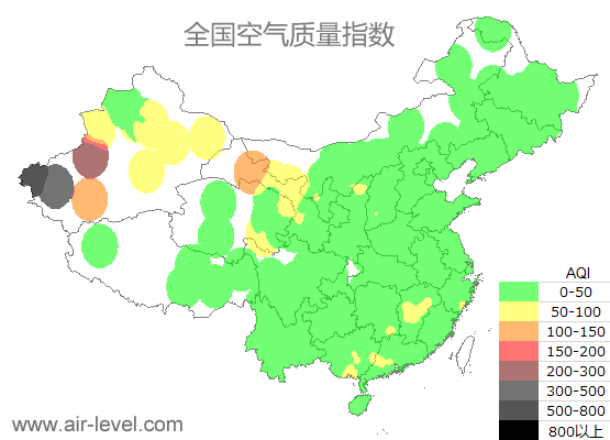 空气质量实时地图 2025-10-18 06:00