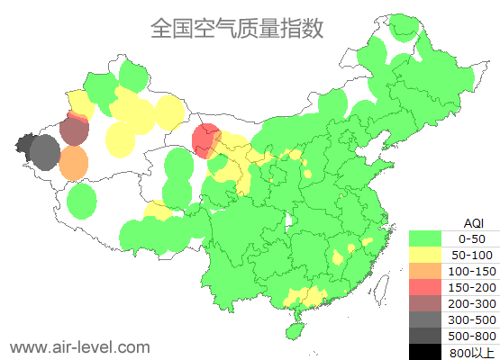 空气质量实时地图 2025-10-18 09:00