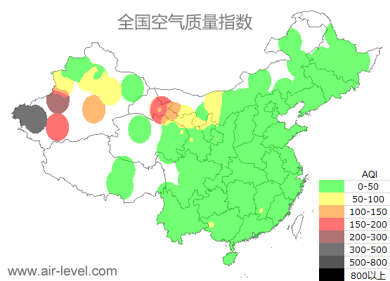 空气质量实时地图 2025-10-18 16:00