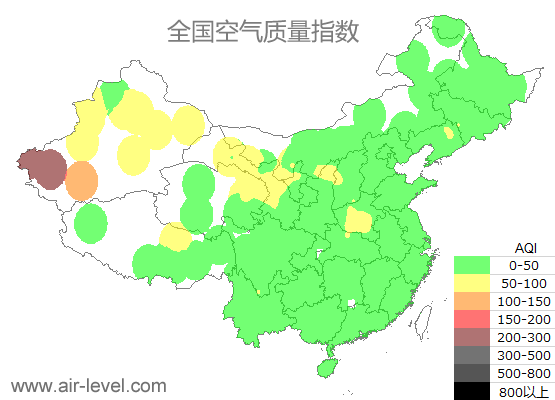 空气质量实时地图 2025-10-20 08:00
