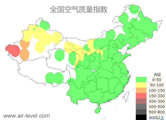 空气质量实时地图 2025-10-20 18:00