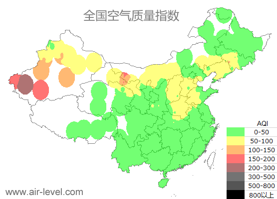 空气质量实时地图 2025-10-22 00:00