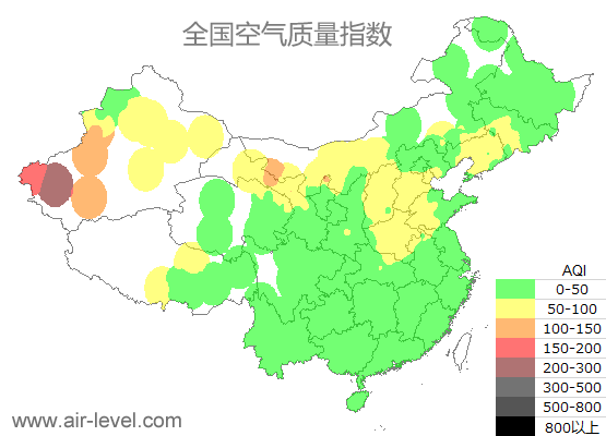 空气质量实时地图 2025-10-22 02:00
