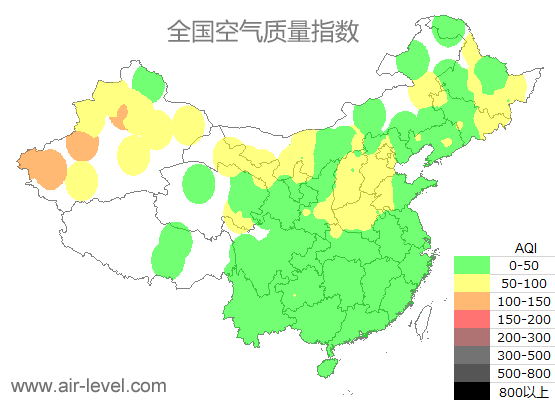 空气质量实时地图 2025-10-22 18:00