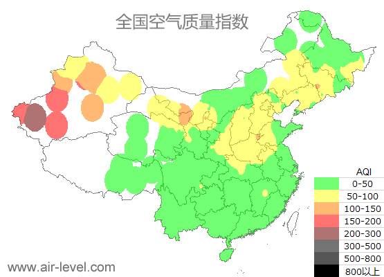 空气质量实时地图 2025-10-23 00:00