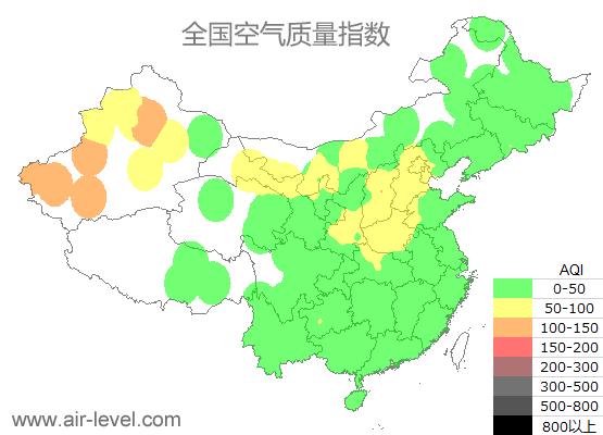 空气质量实时地图 2025-10-23 15:00