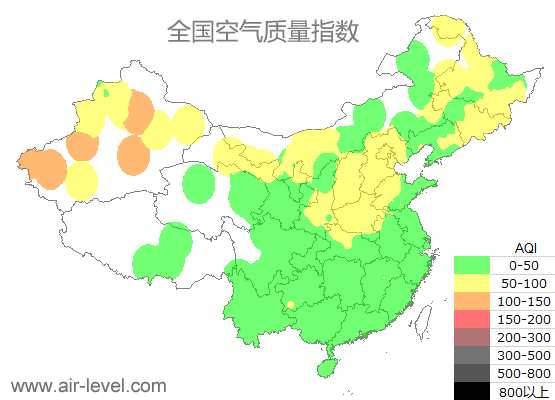 空气质量实时地图 2025-10-23 18:00