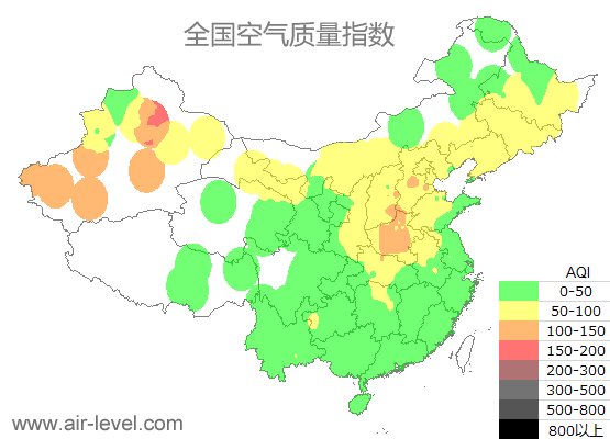 空气质量实时地图 2025-10-24 08:00