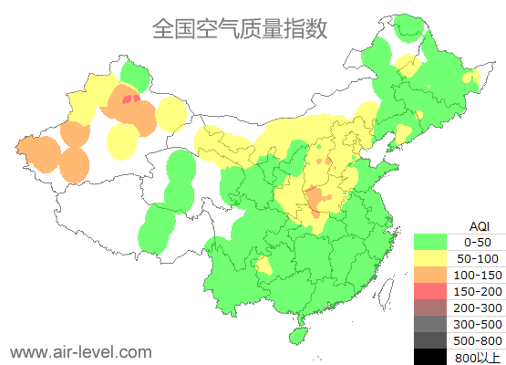 空气质量实时地图 2025-10-24 14:00