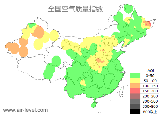 空气质量实时地图 2025-10-24 15:00
