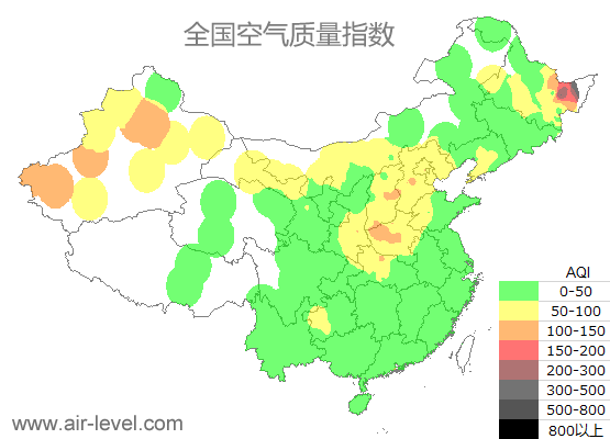 空气质量实时地图 2025-10-24 16:00