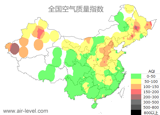 空气质量实时地图 2025-10-25 00:00