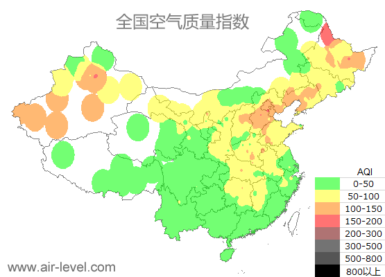 空气质量实时地图 2025-10-25 09:00