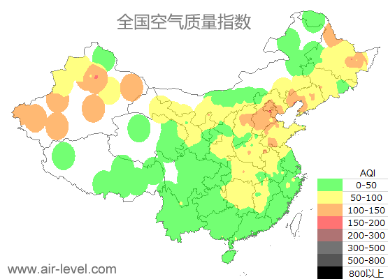 空气质量实时地图 2025-10-25 10:00