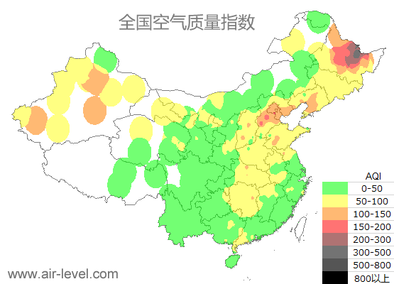 空气质量实时地图 2025-10-25 18:00