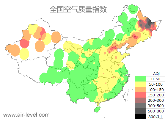 空气质量实时地图 2025-10-25 22:00