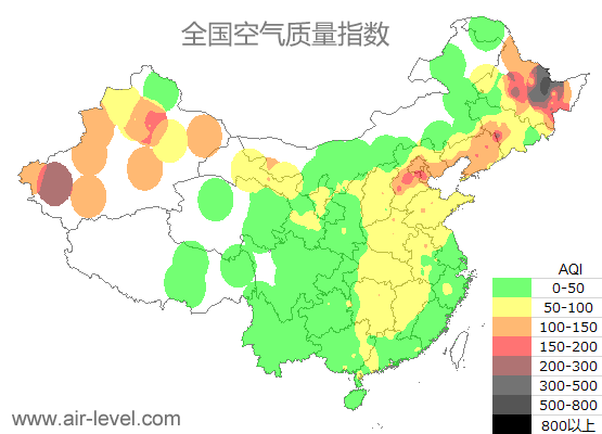 空气质量实时地图 2025-10-26 00:00