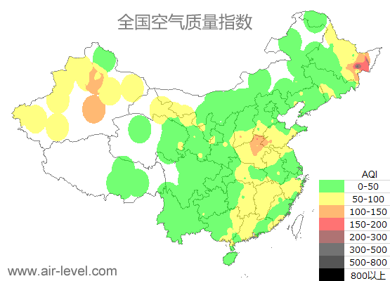 空气质量实时地图 2025-10-26 18:00
