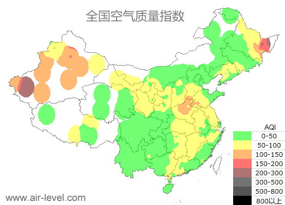 空气质量实时地图 2025-10-27 00:00