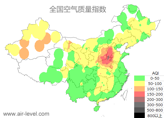 空气质量实时地图 2025-10-30 21:00