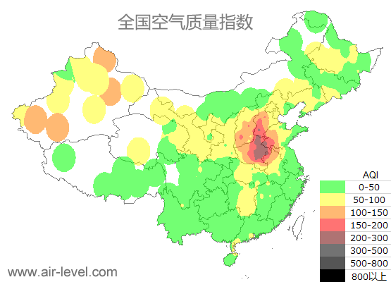 空气质量实时地图 2025-10-31 11:00