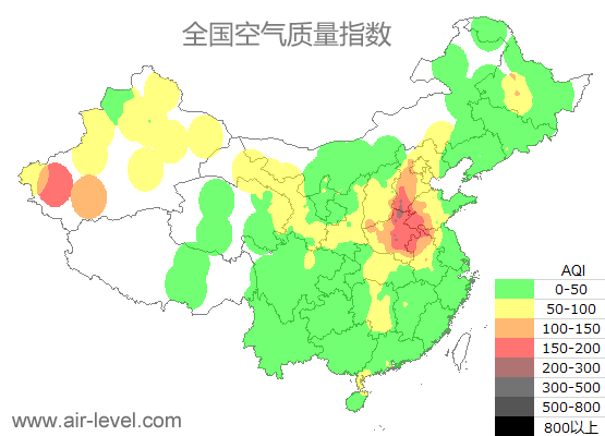 空气质量实时地图 2025-10-31 13:00