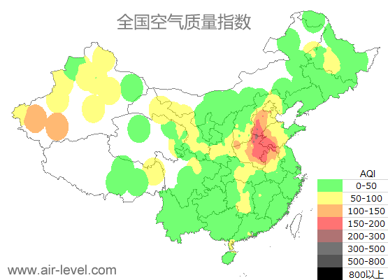 空气质量实时地图 2025-10-31 14:00