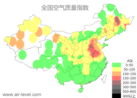 空气质量实时地图 2025-10-31 21:00
