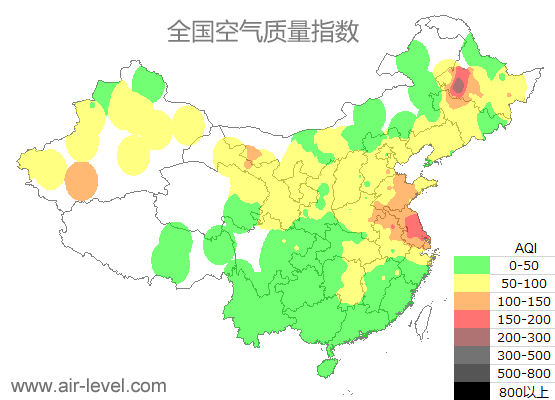 空气质量实时地图 2025-11-01 09:00