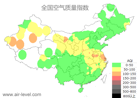 空气质量实时地图 2025-11-02 10:00
