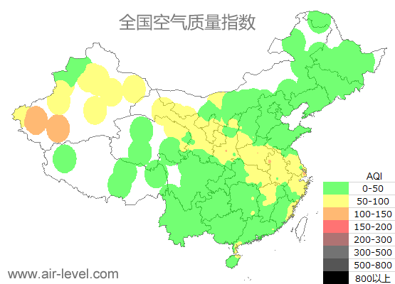 空气质量实时地图 2025-11-02 13:00