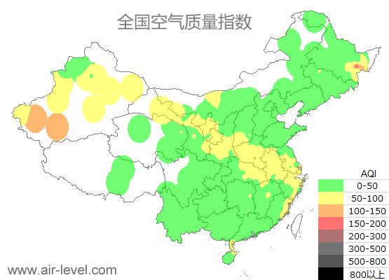 空气质量实时地图 2025-11-02 15:00