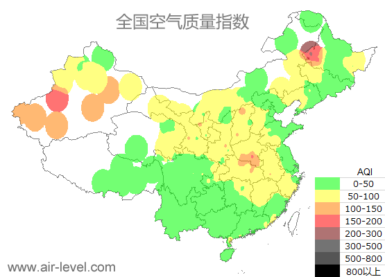 空气质量实时地图 2025-11-02 22:00