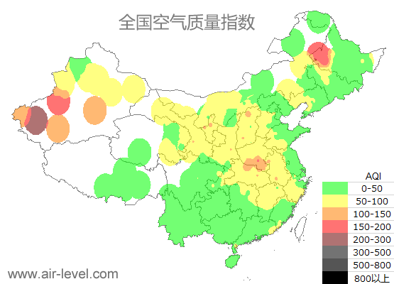空气质量实时地图 2025-11-02 23:00