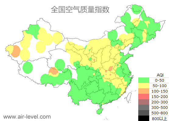 空气质量实时地图 2025-11-03 09:00