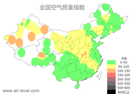 空气质量实时地图 2025-11-03 10:00